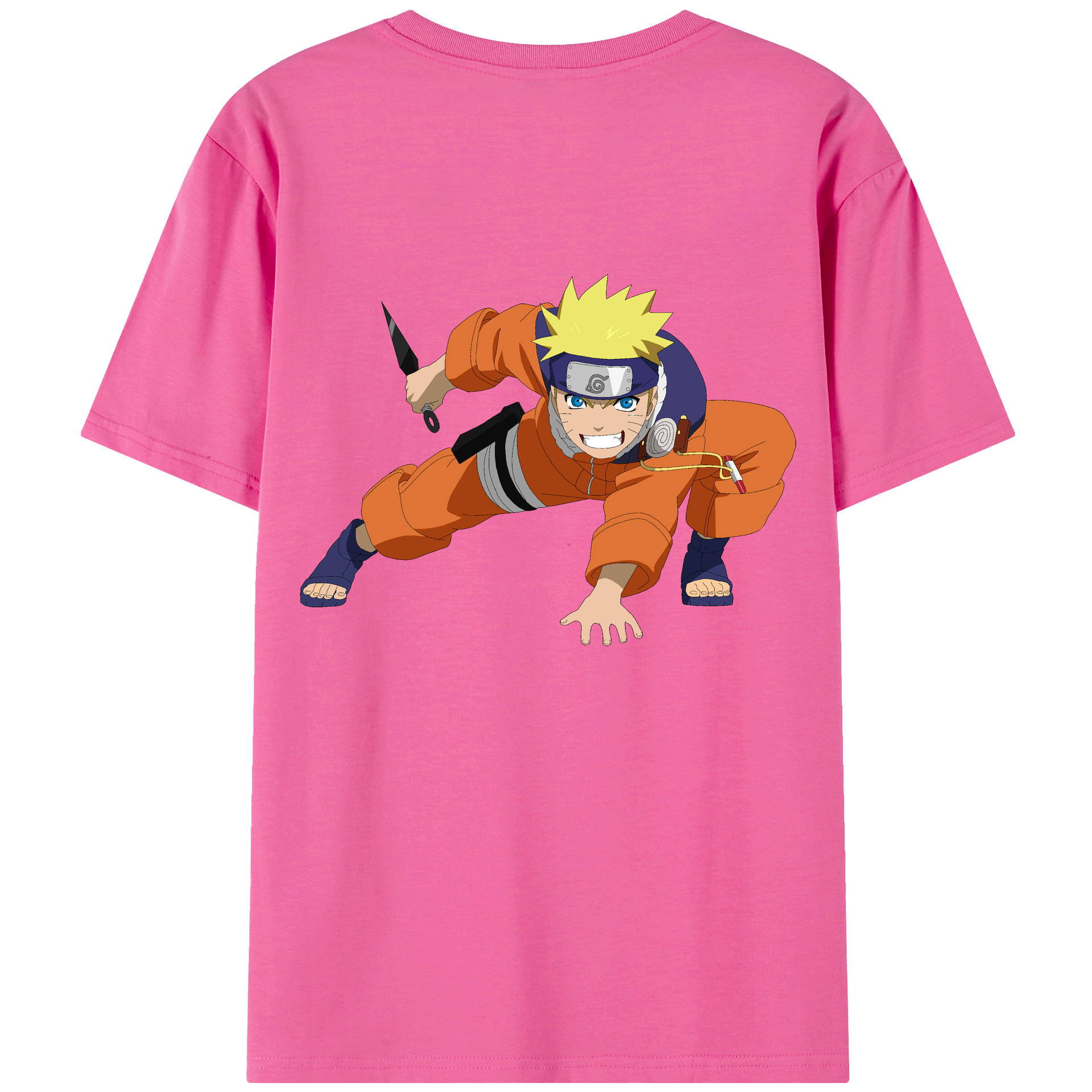 （画像用） NARUTO -ナルト- うずまき ナルト Uzumaki Naruto レディース半袖Tシャツ(バックプリント)